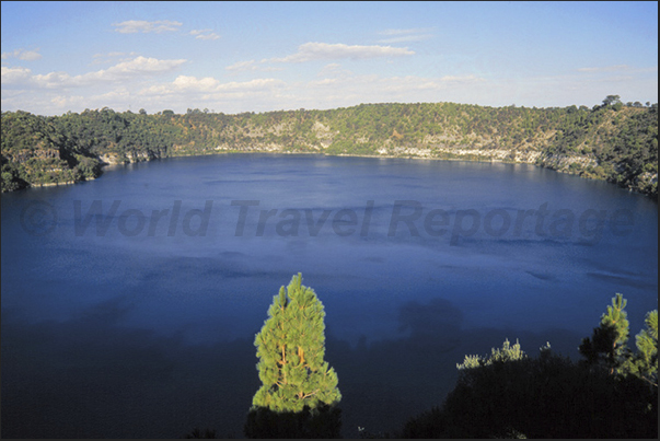 The volcanic lake near in the town of Mount Gambier The volcanic lake near in the town of Mount Gambier