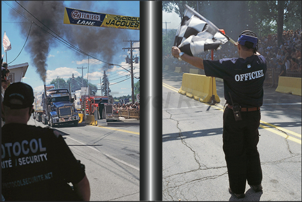 The uphill race trucks, with and without a trailer, it is the most exciting time of the event The uphill race trucks, with and without a trailer, it is the most exciting time of the event