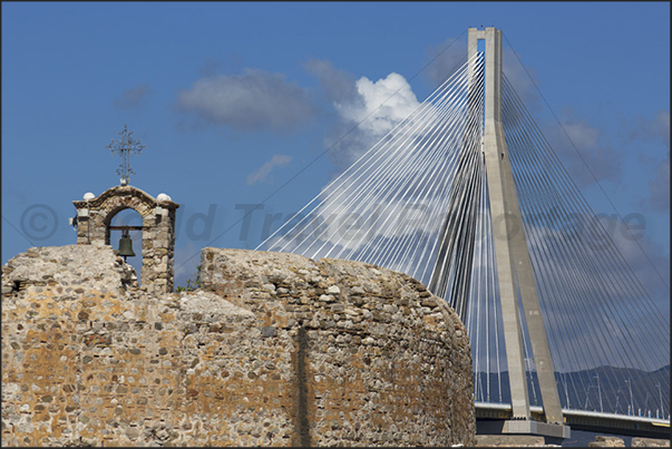 The Charilaos Trikoupis bridge that connect Rion to Antirion crossing the Gulf of Corinth