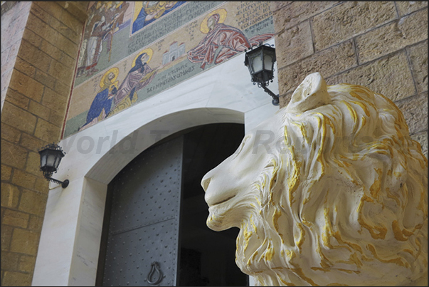 Entrance to the Monastery of Mega Spileo near the town of Kalavryta Entrance to the Monastery of Mega Spileo near the town of Kalavryta