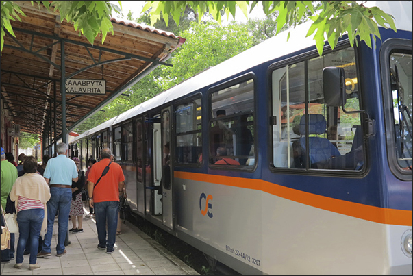 The tourist train that connects the city of Diakopto with Kalavryta The tourist train that connects the city of Diakopto with Kalavryta