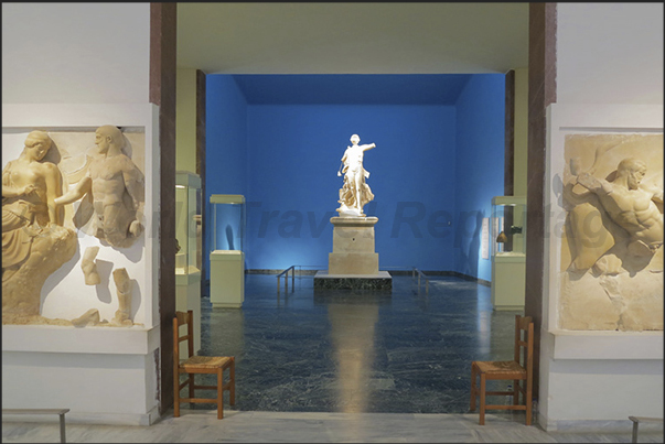 Archaeological Museum of Olympia. The statue of Nike, one of the most important statues of the museum Archaeological Museum of Olympia. The statue of Nike, one of the most important statues of the museum