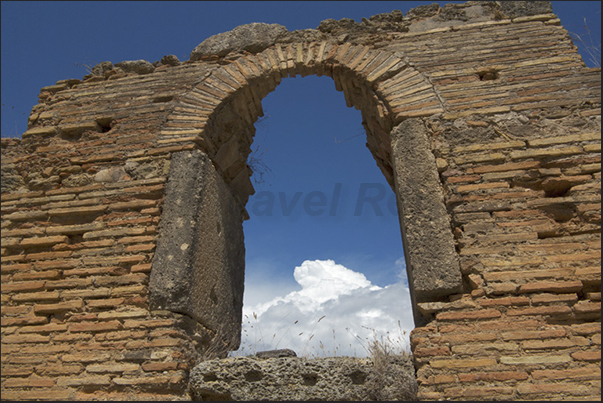 Archaeological site of Olympia. Ruins of the ancient buildings