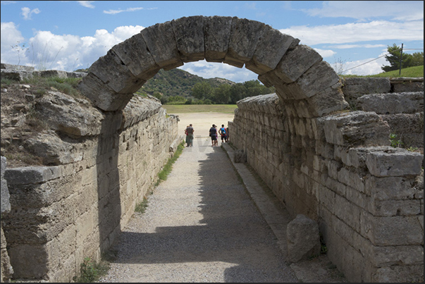 Archaeological site of Olympia. Ruins of the entrance to the field of the Olimpics Games Archaeological site of Olympia. Ruins of the entrance to the field of the Olimpics Games