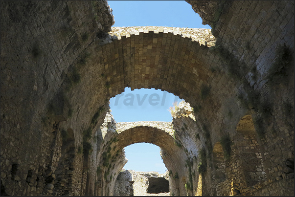 Kyllini Castle. The daring architecture which for centuries, have endured wars and earthquakes