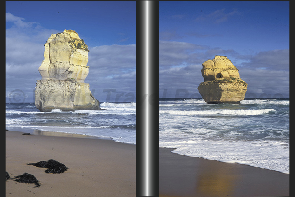 Great Ocean Road. The coast of 12 apostles. Limestone stacks Great Ocean Road. The coast of 12 apostles. Limestone stacks
