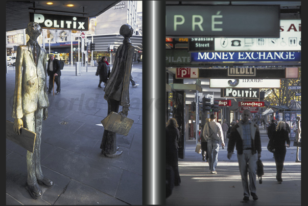 Melbourne. The Bourke Street Mall, the shopping street