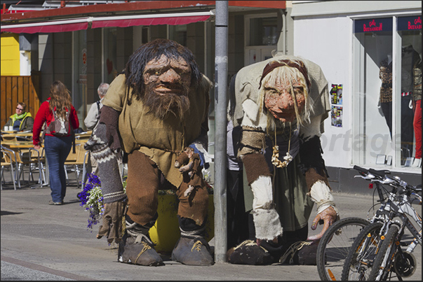 Akureyri (end of the fjord of Eyjafjorour). Trolls, gnomes and mythological figures that are part of the popular culture of the island Akureyri (end of the fjord of Eyjafjorour). Trolls, gnomes and mythological figures that are part of the popular culture of the island