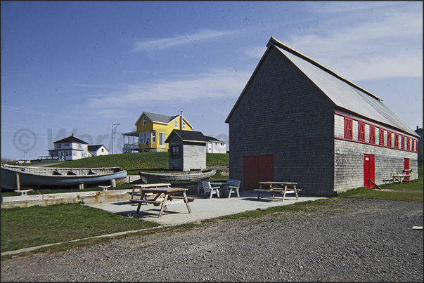 Havre aux maisons Island. House of smoke, the house to kipper the herrings