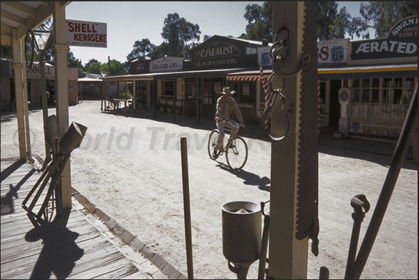 The old town of Swan Hill. The main street