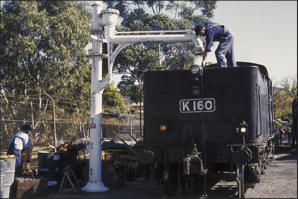 Goldfields Railways. Full of water before starting Goldfields Railways. Full of water before starting