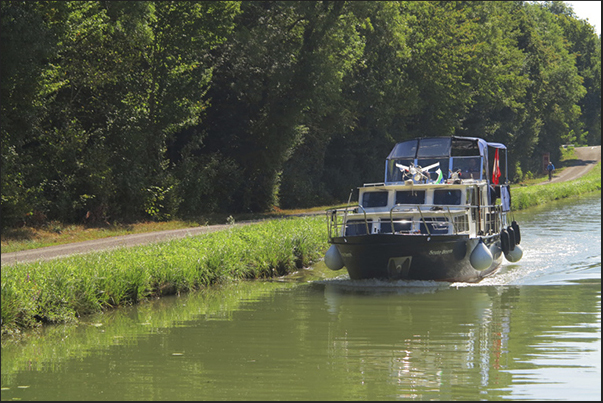 Sailing along Rhin-Rhone Canal