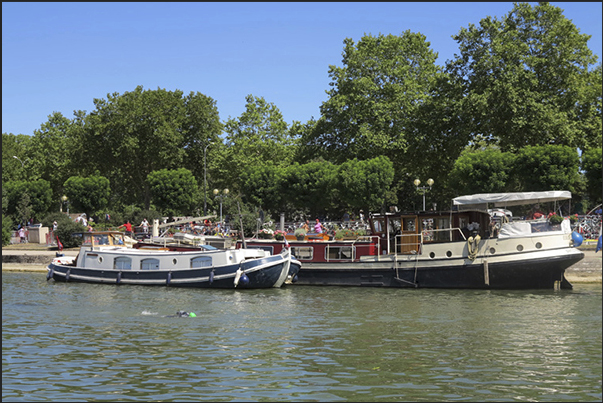 Peniches, typical french river boat Peniches, typical french river boat