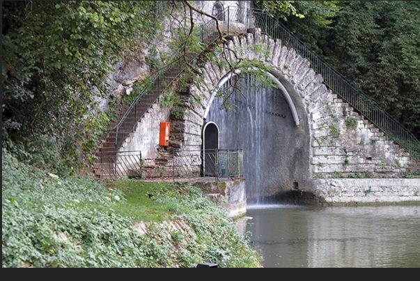 The water gate out of the tunnel Thoraise