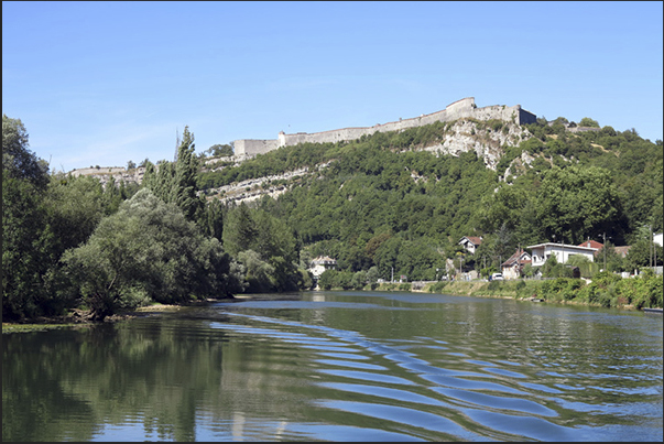 The fortified town on the hill of Besançon The fortified town on the hill of Besançon