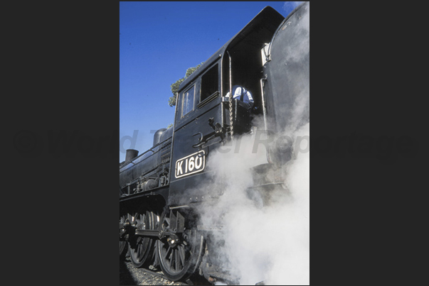 As before, still today the new gold diggers moving by train on the railway line Maldom-Guildfor As before, still today the new gold diggers moving by train on the railway line Maldom-Guildfor