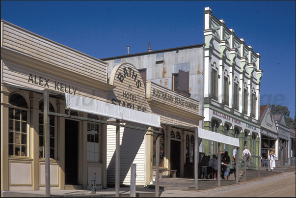 Sovereign Hill, near Ballarat. Shopping street