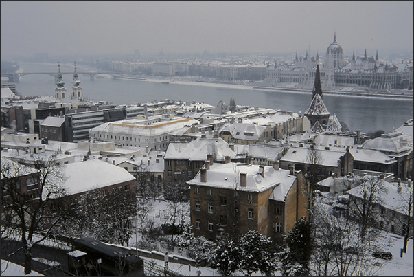 Budapest. Panorama from the castle overlooking the town Budapest. Panorama from the castle overlooking the town