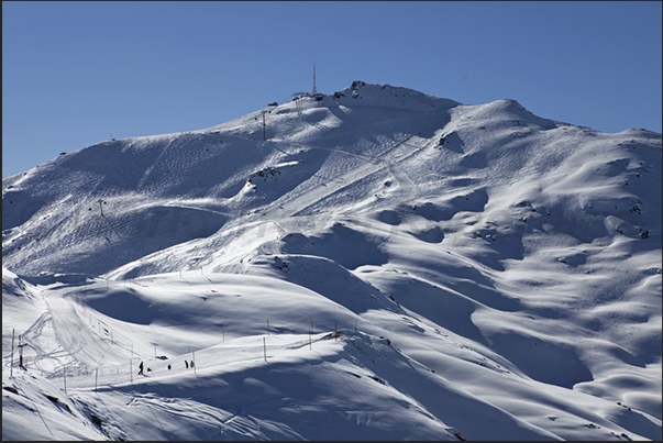 Les Menuires. The slopes of Val Thures seen by Pointe de la Masse Les Menuires. The slopes of Val Thures seen by Pointe de la Masse