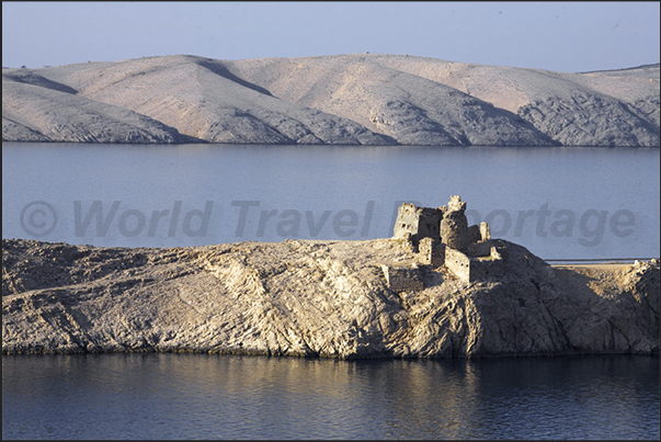 Ruins of a Venetian castle on the island of Pag near Miletici Ruins of a Venetian castle on the island of Pag near Miletici
