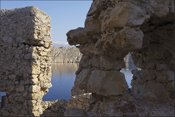 Ruins of a Venetian castle on the island of Pag near Miletici Ruins of a Venetian castle on the island of Pag near Miletici