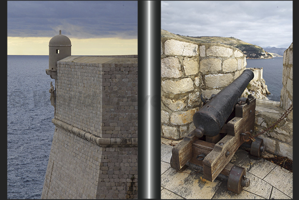 Dubrovnik. The castle that protects access from the sea of the town