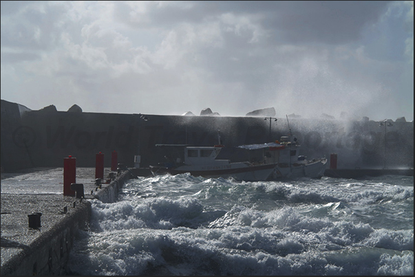 Port of Plimiri, southeastern coast. Winter storm Port of Plimiri, southeastern coast. Winter storm