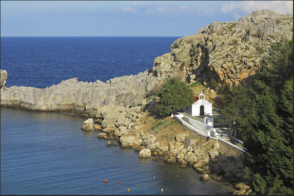 The small port of Lindos, East Coast