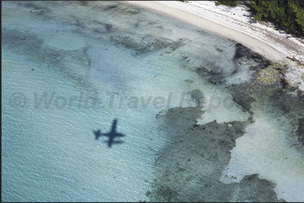 Arrival on the island by seaplane