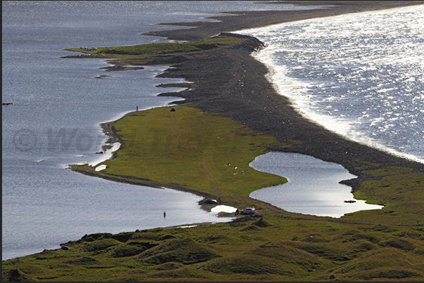 Fishermen in the Gulf of Skagafjordur. East coast of Hofoastrong Fishermen in the Gulf of Skagafjordur. East coast of Hofoastrong