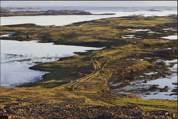 Skardssrond Peninsula and the Hvammsfjordur Fjord along the road 590