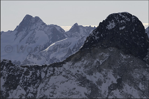 View from the top of Mantel glacier (3669) m