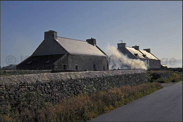 The smoke from peat burning is a characteristic on the island