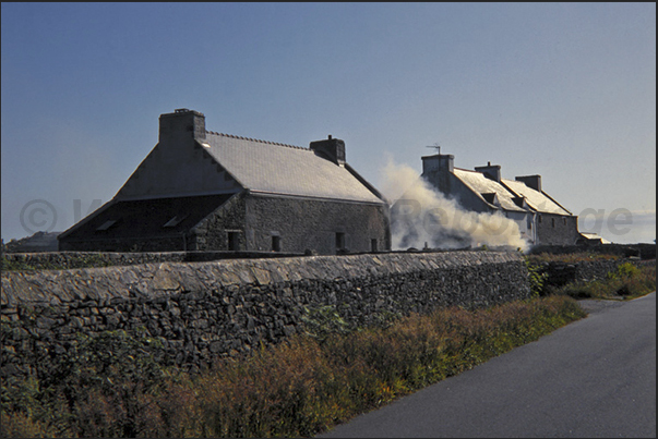 The smoke from peat burning is a characteristic on the island The smoke from peat burning is a characteristic on the island