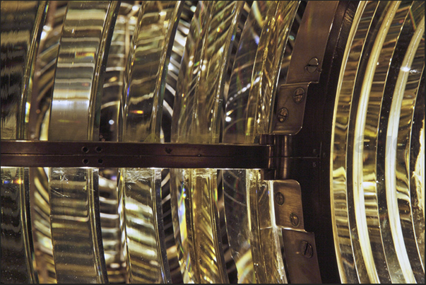 Large crystal prisms seem artwork and not simple lenses of lighthouses