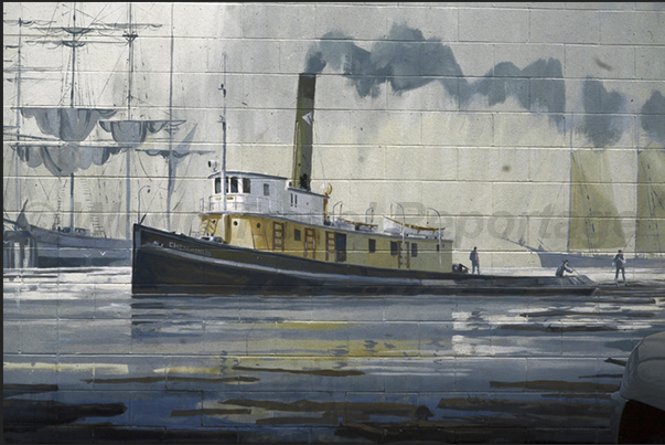 The first steam tug boat built at Chemainus (1909)