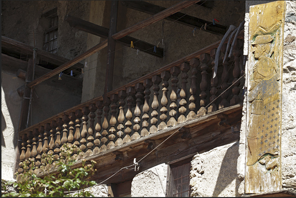 Alpine architectures. Signols (1100 m) the country of gypsum and talc mines