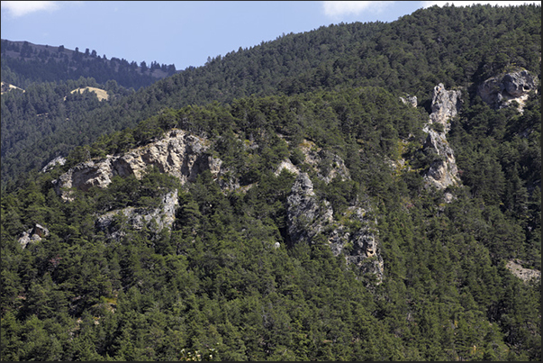 The area of the ancient mines above the village of Signols