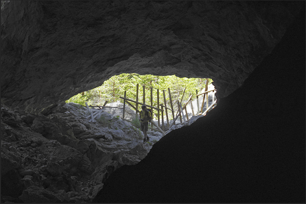 The entrance to one of the ancient gypsum mines