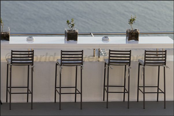 A drink in front of the sea