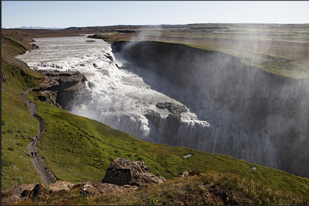 North of Selfoss town. Gullfoss waterfall