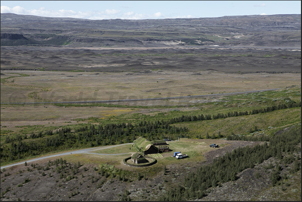 Archaeological site of Pjodveldisbaer with medieval houses (1000 AD)