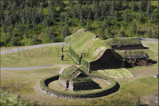 Archaeological site of Pjodveldisbaer with medieval houses (1000 AD)