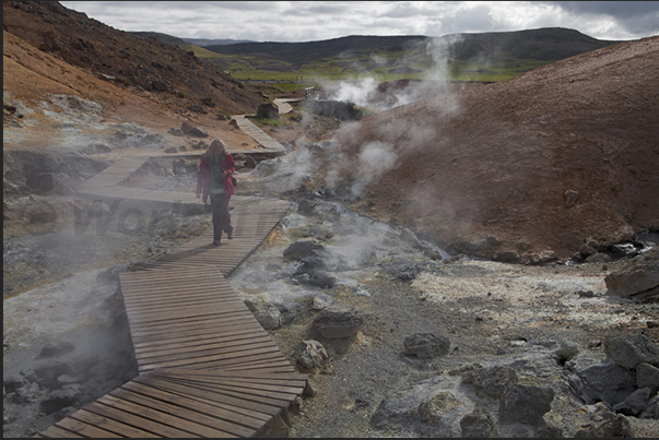 Reykjanes Peninsula. Geothermal area of Seltun Reykjanes Peninsula. Geothermal area of Seltun