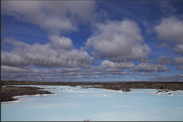 Reykjanes peninsula (south west coast). Blue Lagoon (geothermal area)