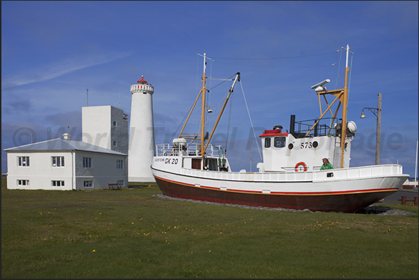 Gardskagi. The lighthouse and the Museum of the Sea Gardskagi. The lighthouse and the Museum of the Sea