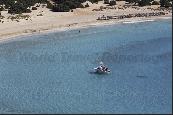 Elafonissos Island. Beach of Mikros Simos Bay Elafonissos Island. Beach of Mikros Simos Bay
