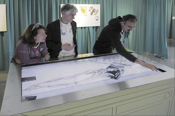 South Tyrol Museum of Archaeology. The interactive monitor where you can discover all the secrets of the mummy Ötzi South Tyrol Museum of Archaeology. The interactive monitor where you can discover all the secrets of the mummy Ötzi