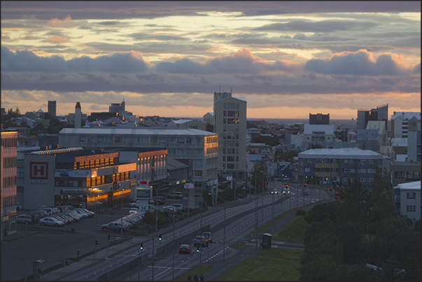 Sunset on the city