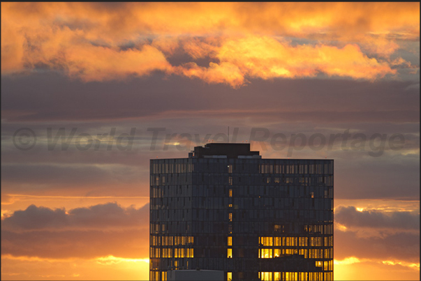 Sunset on the city